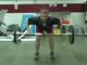 Man performing a barbell row