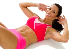 Woman performing a sit up