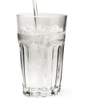 Large glass of cold water