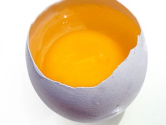 Egg cracked in half