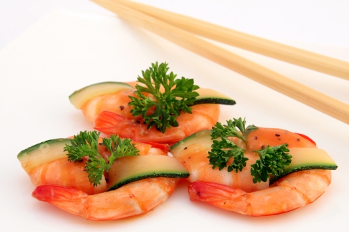 Large king prawns high in protein