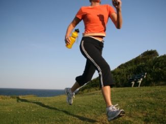 Woman cross country running